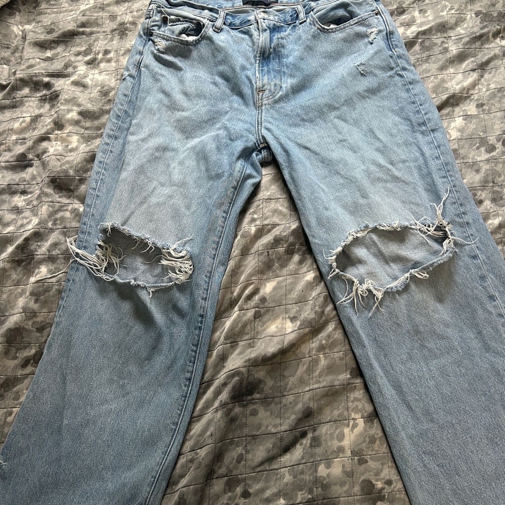 A&F Rigid Denim Baggy Jeans